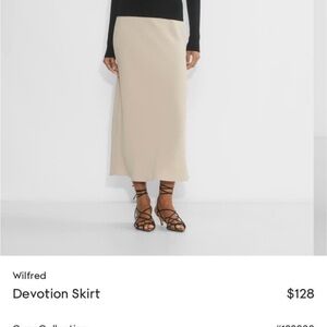 Wilfred aritzia devotion skirt size 2